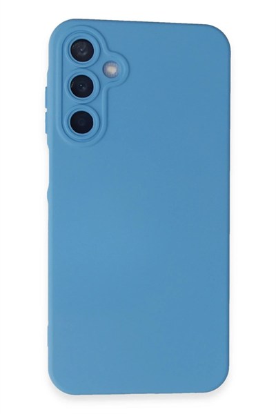 Mey İthalat®  Samsung Galaxy A55 5G Kılıf Nano içi Kadife Silikon - Mavi