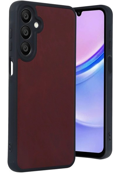Mey İthalat®  Samsung Galaxy A55 5G Kılıf Aras Deri Kapak - Bordo
