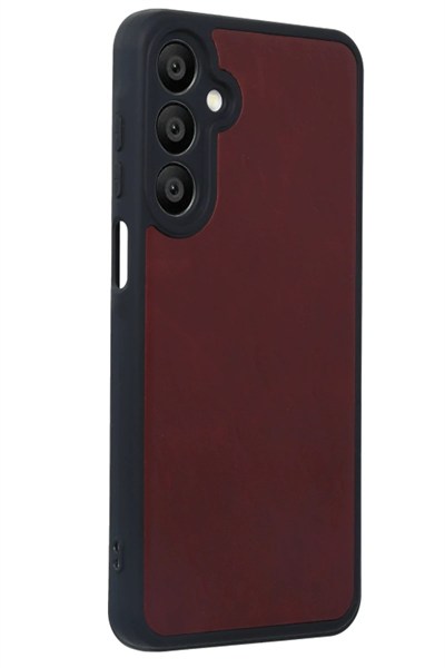 Mey İthalat®  Samsung Galaxy A55 5G Kılıf Aras Deri Kapak - Bordo