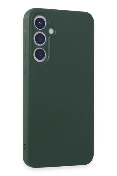 Mey İthalat®  Samsung Galaxy A55 5G Kılıf First Silikon - Koyu Yeşil