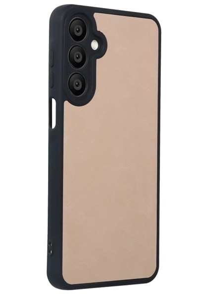 Mey İthalat®  Samsung Galaxy A55 5G Kılıf Aras Deri Kapak - Pudra