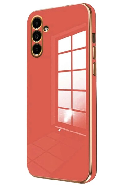 Mey İthalat®  Samsung Galaxy A55 5G Kılıf Volet Silikon - Kırmızı