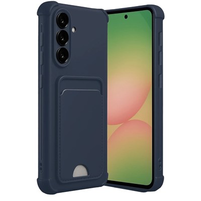 Mey İthalat®  Samsung Galaxy A56 Kılıf Kelvin Kartvizitli Silikon - Lacivert