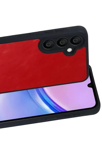 Mey İthalat®  Samsung Galaxy A57 5G Aras Deri Kapak - Kırmızı