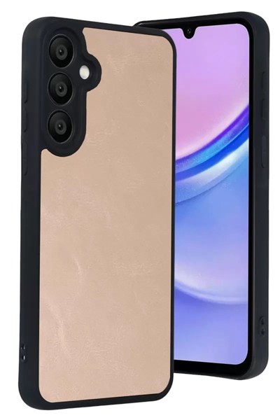 Mey İthalat®  Samsung Galaxy A57 5G Aras Deri Kapak - Pudra
