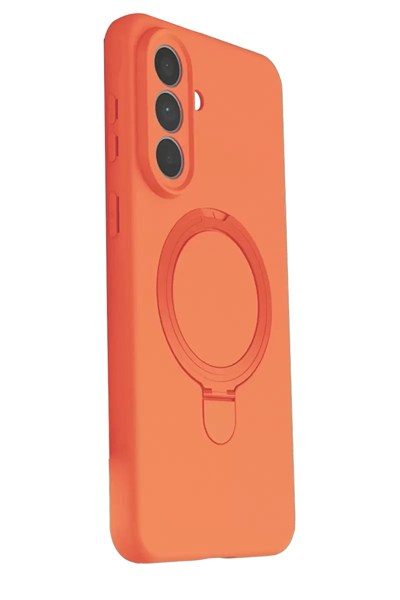Mey İthalat®  Samsung Galaxy A57 5G Regal Magsafe Standlı Kapak - Turuncu