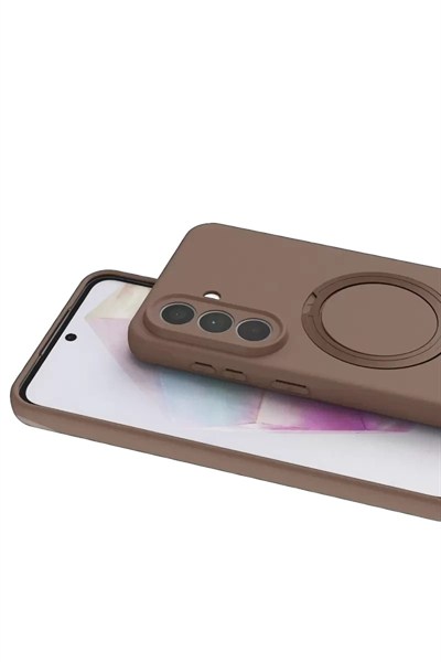 Mey İthalat®  Samsung Galaxy A57 5G Regal Magsafe Standlı Kapak - Çöl Titanyum