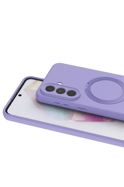 Mey İthalat®  Samsung Galaxy A57 5G Regal Magsafe Standlı Kapak - Lila