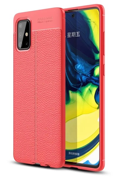 Mey İthalat®  Samsung Galaxy A71 Kılıf Auto Focus Kapak - Kırmızı