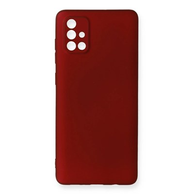 Mey İthalat®  Samsung Galaxy A71 Kılıf First Silikon - Bordo