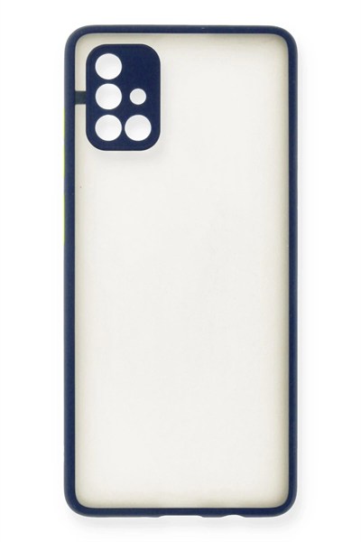 Mey İthalat®  Samsung Galaxy A71 Kılıf Montreal Silikon Kapak - Lacivert