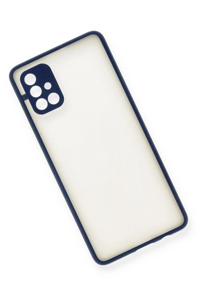 Mey İthalat®  Samsung Galaxy A71 Kılıf Montreal Silikon Kapak - Lacivert