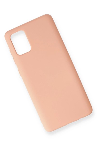 Mey İthalat®  Samsung Galaxy A71 Kılıf Nano içi Kadife Silikon - Pudra