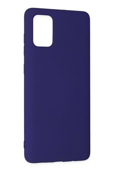 Mey İthalat®  Samsung Galaxy A71 Kılıf Nano içi Kadife Silikon - Mor