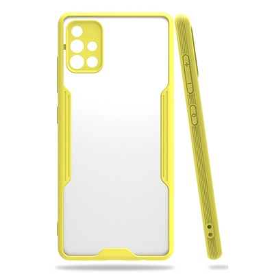 Mey İthalat®  Samsung Galaxy A71 Kılıf Platin Silikon - Sarı