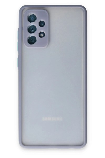 Mey İthalat®  Samsung Galaxy A72 Kılıf Montreal Silikon Kapak - Gri
