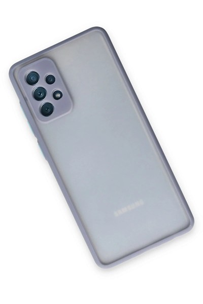 Mey İthalat®  Samsung Galaxy A72 Kılıf Montreal Silikon Kapak - Gri