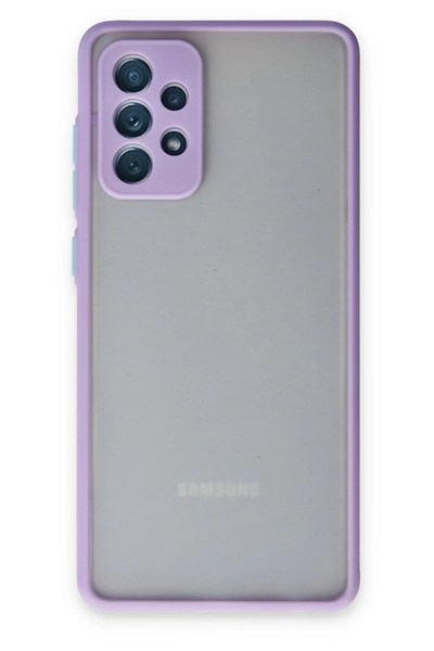 Mey İthalat®  Samsung Galaxy A72 Kılıf Montreal Silikon Kapak - Mor