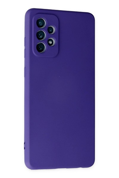 Mey İthalat®  Samsung Galaxy A72 Kılıf Nano içi Kadife Silikon - Mor