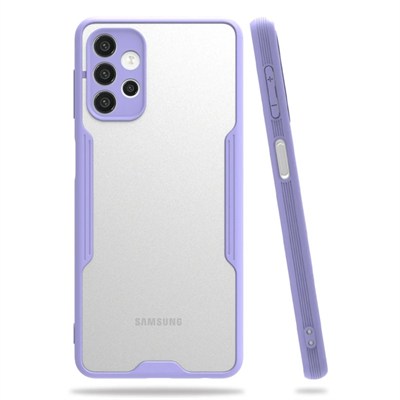 Mey İthalat®  Samsung Galaxy A72 Kılıf Platin Silikon - Lila