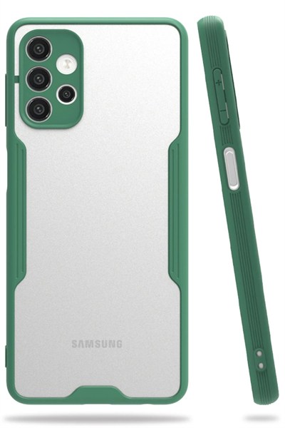 Mey İthalat®  Samsung Galaxy A72 Kılıf Platin Silikon - Yeşil