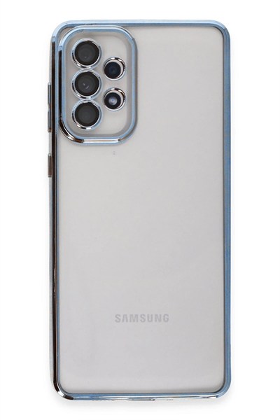 Mey İthalat®  Samsung Galaxy A73 5G Kılıf  Lensli Silikon - Açık Mavi