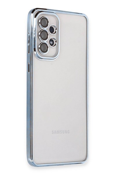 Mey İthalat®  Samsung Galaxy A73 5G Kılıf  Lensli Silikon - Açık Mavi