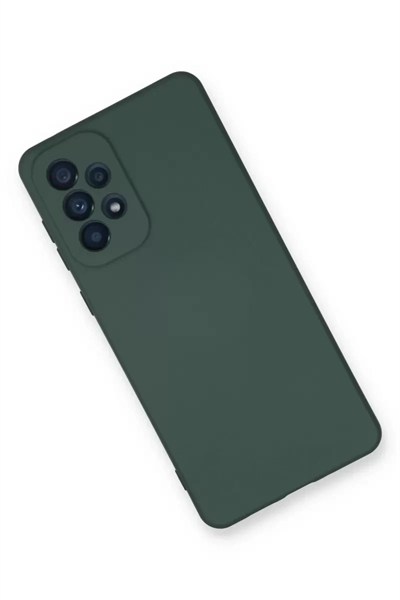 Mey İthalat®  Samsung Galaxy A73 5G Kılıf Nano içi Kadife Silikon - Koyu Yeşil