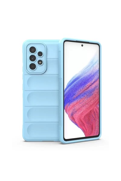 Mey İthalat®  Samsung Galaxy A73 5G Kılıf Optimum Silikon - Sky Blue
