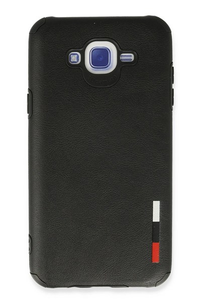 Mey İthalat®  Samsung Galaxy J7 Kılıf Loop Deri Silikon - Siyah