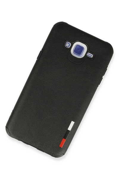 Mey İthalat®  Samsung Galaxy J7 Kılıf Loop Deri Silikon - Siyah