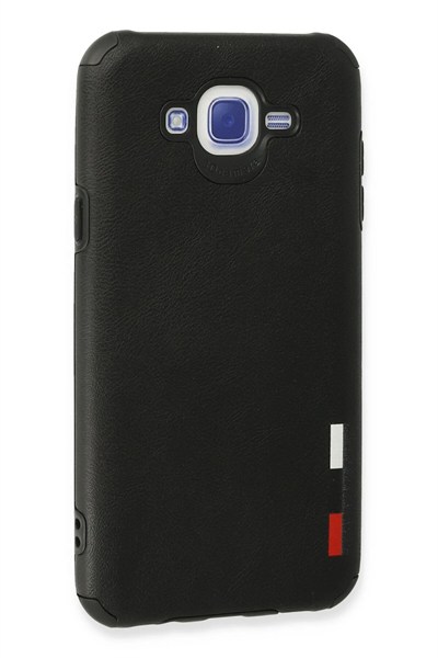 Mey İthalat®  Samsung Galaxy J7 Kılıf Loop Deri Silikon - Siyah