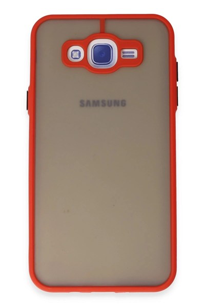 Mey İthalat®  Samsung Galaxy J7 Kılıf Montreal Silikon Kapak - Kırmızı