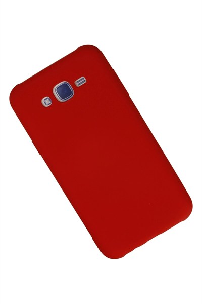 Mey İthalat®  Samsung Galaxy J7 Kılıf Nano içi Kadife Silikon - Kırmızı