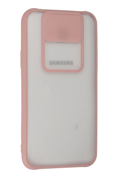 Mey İthalat®  Samsung Galaxy J7 Kılıf Palm Buzlu Kamera Sürgülü Silikon - Pembe