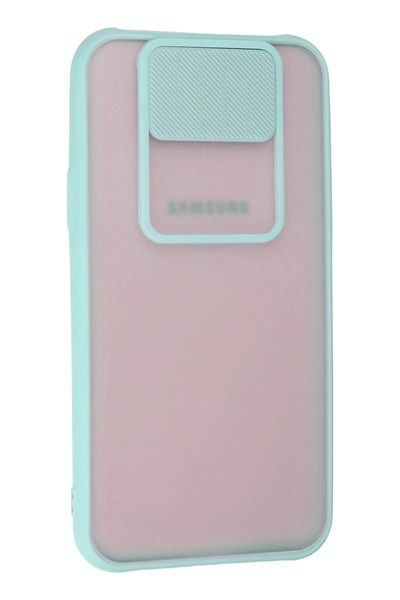 Mey İthalat®  Samsung Galaxy J7 Kılıf Palm Buzlu Kamera Sürgülü Silikon - Turkuaz