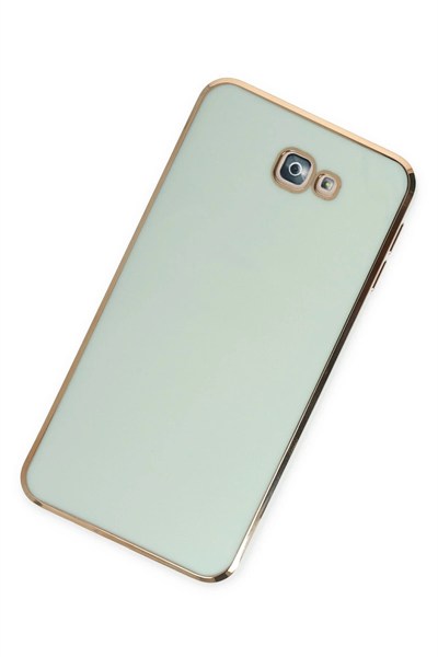 Mey İthalat®  Samsung Galaxy J7 Prime Kılıf Volet Silikon - Açık Yeşil