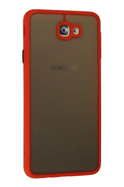 Mey İthalat®  Samsung Galaxy J7 Prime Kılıf Montreal Silikon Kapak - Kırmızı