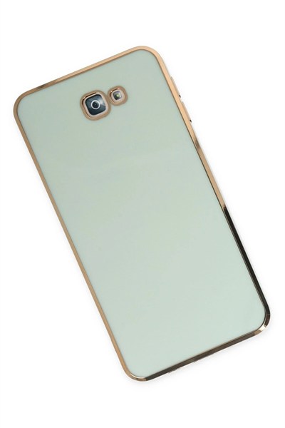Mey İthalat®  Samsung Galaxy J7 Prime Kılıf Volet Silikon - Açık Yeşil