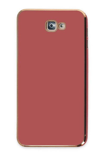 Mey İthalat®  Samsung Galaxy J7 Prime Kılıf Volet Silikon - Kırmızı