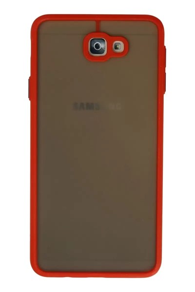 Mey İthalat®  Samsung Galaxy J7 Prime Kılıf Montreal Silikon Kapak - Kırmızı