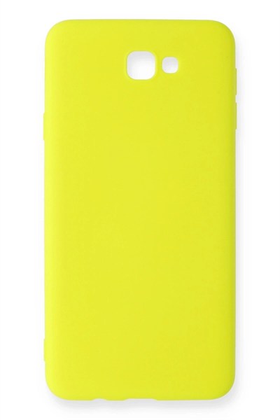 Mey İthalat®  Samsung Galaxy J7 Prime Kılıf Nano içi Kadife Silikon - Sarı