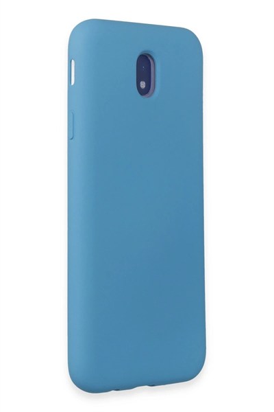 Mey İthalat®  Samsung Galaxy J7 Pro / J730 Kılıf Nano içi Kadife Silikon - Mavi
