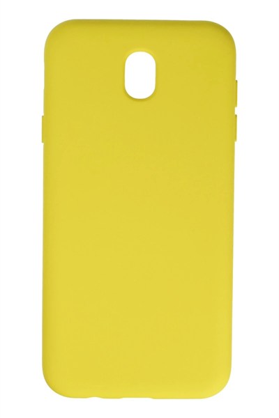 Mey İthalat®  Samsung Galaxy J7 Pro / J730 Kılıf Nano içi Kadife Silikon - Sarı