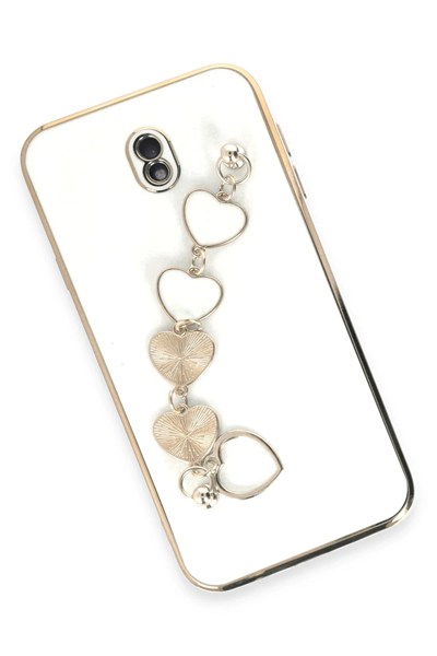 Mey İthalat®  Samsung Galaxy J7 Pro / J730 Kılıf Esila Silikon - Beyaz