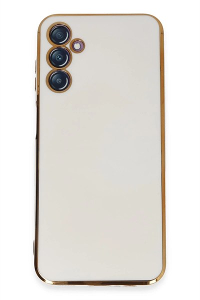 Mey İthalat®  Samsung Galaxy M14 5G Kılıf Volet Silikon - Beyaz