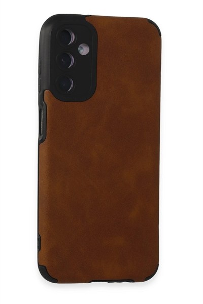 Mey İthalat®  Samsung Galaxy M14 5G Kılıf Loop Deri Silikon - Kahverengi