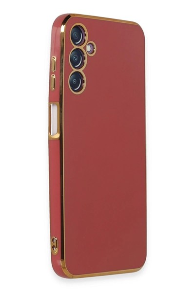 Mey İthalat®  Samsung Galaxy M14 5G Kılıf Volet Silikon - Kırmızı