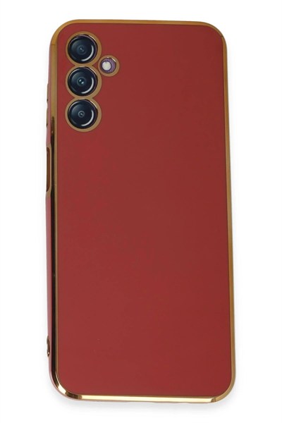 Mey İthalat®  Samsung Galaxy M14 5G Kılıf Volet Silikon - Kırmızı