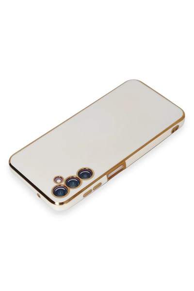 Mey İthalat®  Samsung Galaxy M14 5G Kılıf Volet Silikon - Beyaz